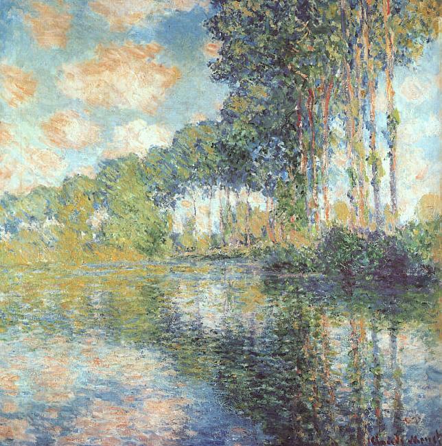 Claude Monet Poplars on Bank of River Epte France oil painting art